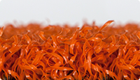 Farbmuster zu WARCO Bodenfliesen mit aufkaschiertem Kunstgras in der Farbe orange.