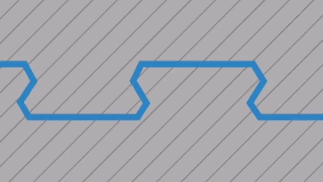 Uitgesneden puzzelverbinding zonder voeg