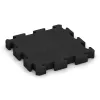 Rubberen straattegels von WARCO im Farbdesign Anthraciet mit den Abmessungen 500 x 500 x 60 mm. Produktfoto von Artikel 3186 in der Aufsicht von schräg vorne.