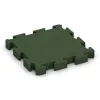 Rubberen straattegels von WARCO im Farbdesign Grasgroen mit den Abmessungen 500 x 500 x 60 mm. Produktfoto von Artikel 3188 in der Aufsicht von schräg vorne.