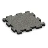 Rubberen straattegels von WARCO im Farbdesign Grijs Graniet mit den Abmessungen 500 x 500 x 50 mm. Produktfoto von Artikel 3057 in der Aufsicht von schräg vorne.
