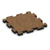 Rubberen straattegels von WARCO im Farbdesign Terra Cotta mit den Abmessungen 500 x 500 x 50 mm. Produktfoto von Artikel 3060 in der Aufsicht von schräg vorne.