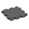 Rubberen straattegels von WARCO im Farbdesign Leigrijs mit den Abmessungen 500 x 500 x 50 mm. Produktfoto von Artikel 3147 in der Aufsicht von schräg vorne.