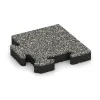 Hoektegel von WARCO im Farbdesign Grijs Graniet mit den Abmessungen 235 x 235 x 40 mm. Produktfoto von Artikel 4956 in der Aufsicht von schräg vorne.