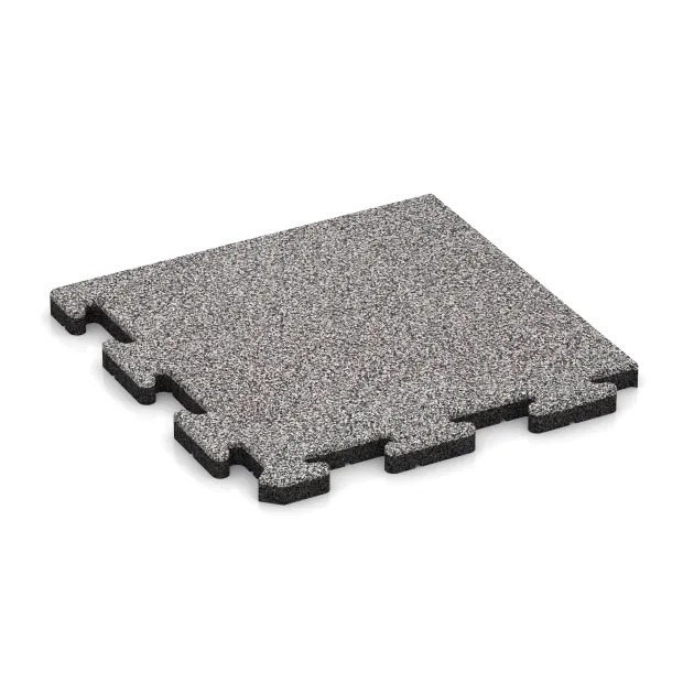 Hoektegel HD von WARCO im Farbdesign Grijs Melange mit den Abmessungen 485 x 485 x 30 mm. Produktfoto von Artikel 5013 in der Aufsicht von schräg vorne.
