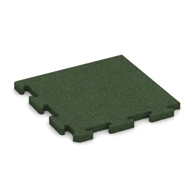 Hoektegel HD von WARCO im Farbdesign Grasgroen mit den Abmessungen 485 x 485 x 30 mm. Produktfoto von Artikel 5086 in der Aufsicht von schräg vorne.