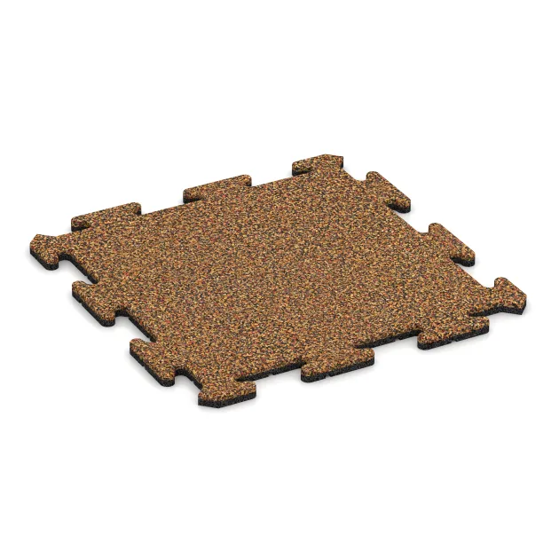 Zwembadrandtegel von WARCO im Farbdesign Terra Cotta mit den Abmessungen 500 x 500 x 18 mm. Produktfoto von Artikel 0128 in der Aufsicht von schräg vorne.