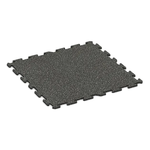 Zwembadrandtegel von WARCO im Farbdesign Donkergrijs Graniet mit den Abmessungen 1000 x 1000 x 18 mm. Produktfoto von Artikel 0300 in der Aufsicht von schräg vorne.