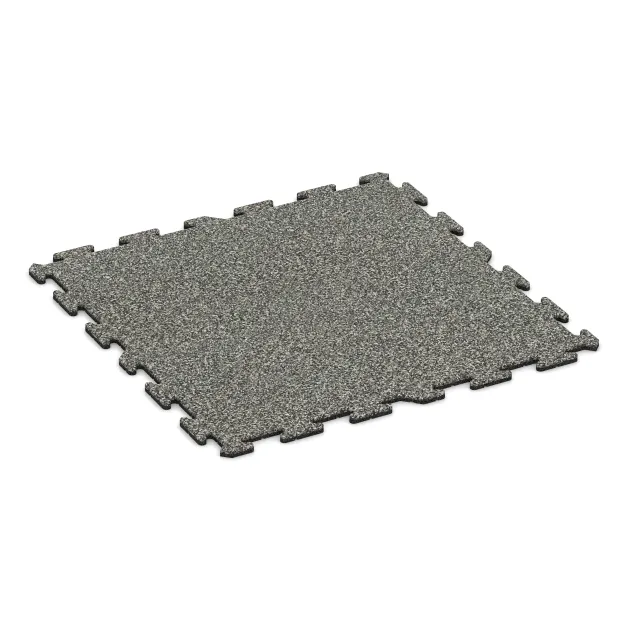 Zwembadrandtegel von WARCO im Farbdesign Grijs Graniet mit den Abmessungen 1000 x 1000 x 18 mm. Produktfoto von Artikel 0301 in der Aufsicht von schräg vorne.