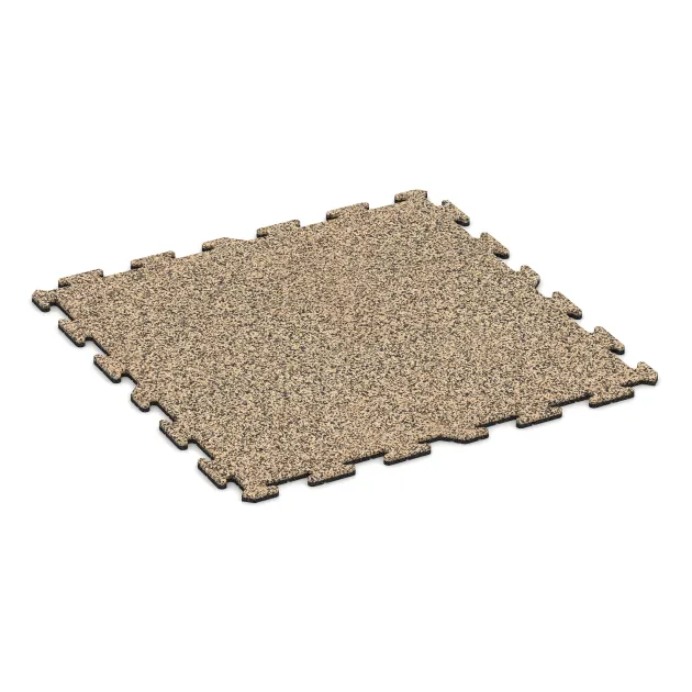 Zwembadrandtegel von WARCO im Farbdesign Travertin mit den Abmessungen 1000 x 1000 x 18 mm. Produktfoto von Artikel 0308 in der Aufsicht von schräg vorne.