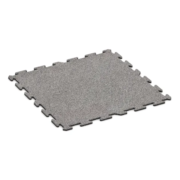 Zwembadrandtegel von WARCO im Farbdesign Grijs Melange mit den Abmessungen 1000 x 1000 x 18 mm. Produktfoto von Artikel 4600 in der Aufsicht von schräg vorne.