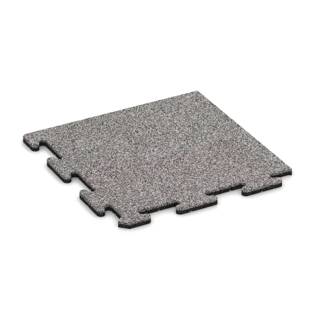Hoektegel von WARCO im Farbdesign Grijs Melange mit den Abmessungen 485 x 485 x 18 mm. Produktfoto von Artikel 4686 in der Aufsicht von schräg vorne.