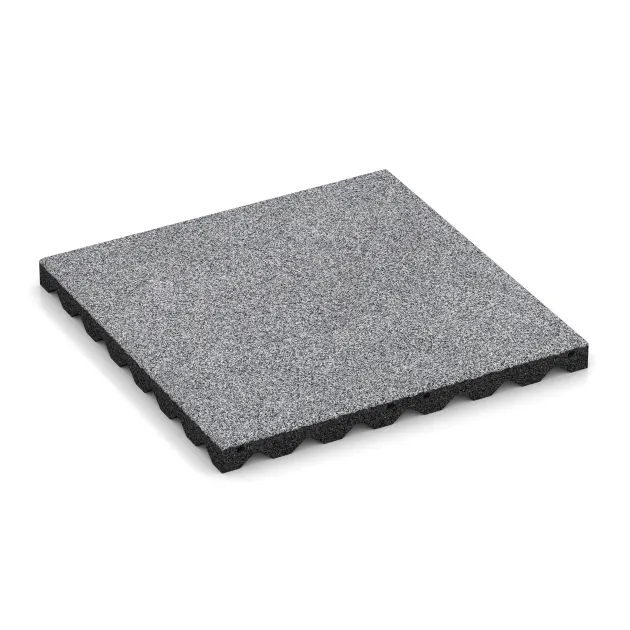 Valtegel von WARCO im Farbdesign Grijs Melange mit den Abmessungen 500 x 500 x 40 mm. Produktfoto von Artikel 5348 in der Aufsicht von schräg vorne.