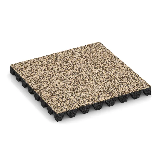 Valtegel von WARCO im Farbdesign Travertin mit den Abmessungen 500 x 500 x 50 mm. Produktfoto von Artikel 5349 in der Aufsicht von schräg vorne.