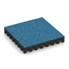 Rubber speelplaatstegel 8 cm - EN 1177 ≤ 215 cm von WARCO im Farbdesign Atlantisch mit den Abmessungen 500 x 500 x 80 mm. Produktfoto von Artikel 5620 in der Aufsicht von schräg vorne.