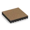 Rubber speelplaatstegel 8 cm - EN 1177 ≤ 215 cm von WARCO im Farbdesign Rattan Lounge mit den Abmessungen 500 x 500 x 80 mm. Produktfoto von Artikel 5623 in der Aufsicht von schräg vorne.