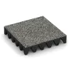 Rubber speelplaatstegel 10 cm - EN 1177 ≤ 300 cm von WARCO im Farbdesign Grijs Graniet mit den Abmessungen 500 x 500 x 100 mm. Produktfoto von Artikel 5644 in der Aufsicht von schräg vorne.