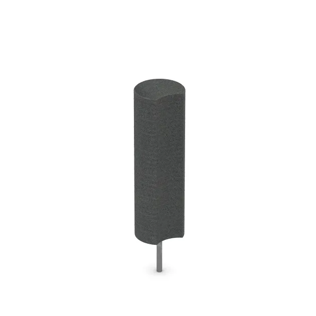 Rubber Palissade von WARCO im Farbdesign Leigrijs mit den Abmessungen ø 250 x 800 mm. Produktfoto von Artikel 2565 in der Aufsicht von schräg vorne.