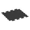 Rubberen bestratingsmat von WARCO im Farbdesign Anthraciet mit den Abmessungen 1120 x 1000 x 17 mm. Produktfoto von Artikel 5191 in der Aufsicht von schräg vorne.