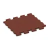 Rubberen bestratingsmat von WARCO im Farbdesign Baksteenrood mit den Abmessungen 1120 x 1000 x 43 mm. Produktfoto von Artikel 3546 in der Aufsicht von schräg vorne.