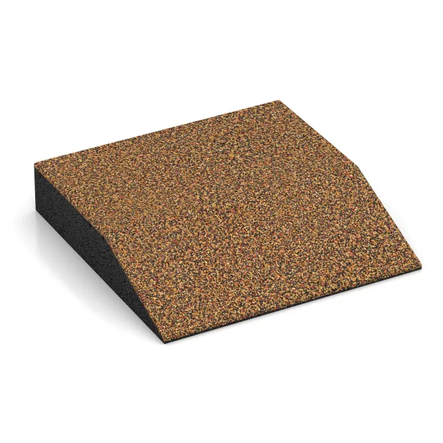 Randplaat (één zijde afgeschuind) von WARCO im Farbdesign Terra Cotta mit den Abmessungen 500 x 500 x 100 mm. Produktfoto von Artikel 3811 in der Aufsicht von schräg vorne.