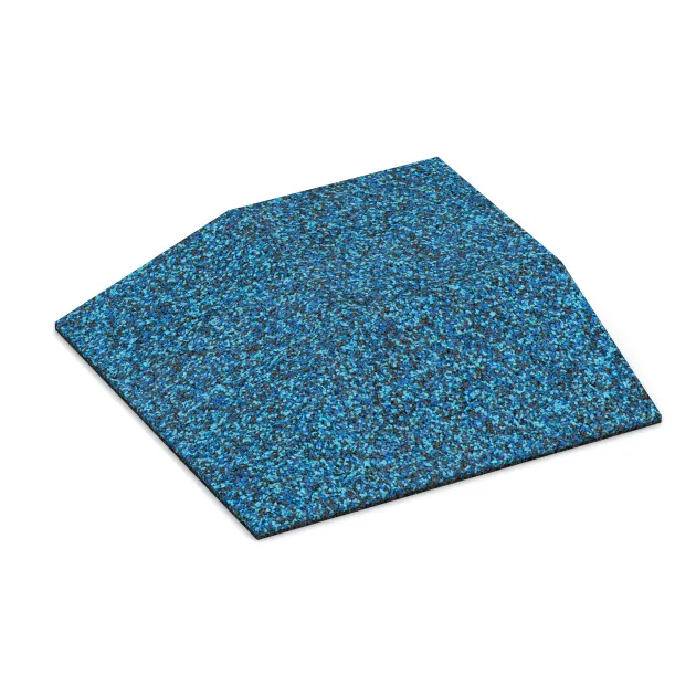 Hoekpaneel (twee zijden afgeschuind) von WARCO im Farbdesign Atlantisch mit den Abmessungen 500 x 500 x 100 mm. Produktfoto von Artikel 3835 in der Aufsicht von schräg vorne.