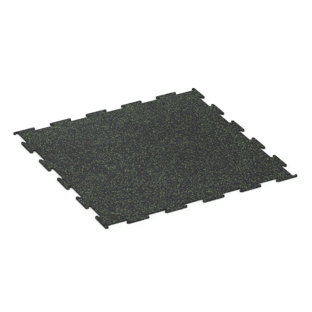 Fitnessvloer Compact von WARCO im Farbdesign Licht Groen Gespikkeld mit den Abmessungen 100 × 100 × 0,8 cm. Produktfoto von Artikel 6453 in der Aufsicht von schräg vorne.