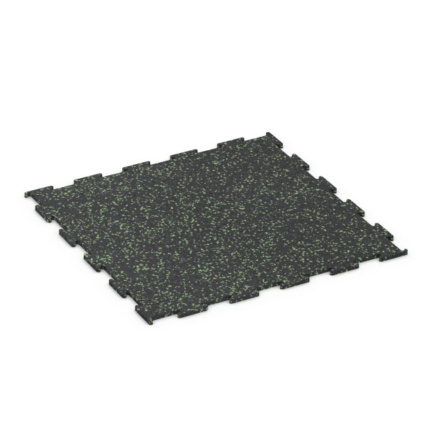 Fitnessvloer Compact von WARCO im Farbdesign Licht Groen Gespikkeld mit den Abmessungen 50 × 50 × 0,8 cm. Produktfoto von Artikel 6459 in der Aufsicht von schräg vorne.