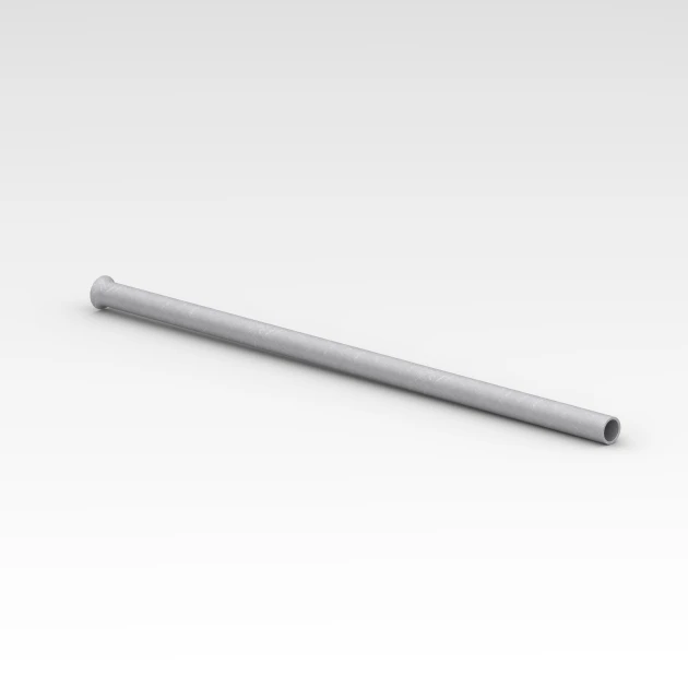 Grondanker von WARCO im Farbdesign Zinkgrijs mit den Abmessungen ø 2,8 x 76 cm. Produktfoto von Artikel 6643 in der Aufsicht von schräg vorne.