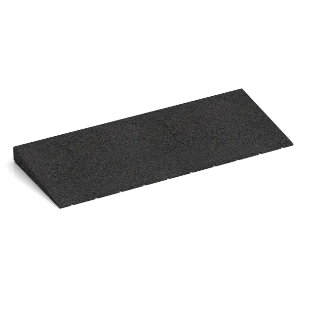 Drempelhulp 75 cm von WARCO im Farbdesign Anthraciet mit den Abmessungen 750 x 300 x 50/8 mm. Produktfoto von Artikel 2508 in der Aufsicht von schräg vorne.