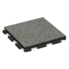 Rubberen straattegels Classic von WARCO im Farbdesign Grijs Graniet mit den Abmessungen 500 x 500 x 40 mm. Produktfoto von Artikel 1298 in der Aufsicht von schräg vorne.