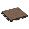 Rubberen straattegels Classic von WARCO im Farbdesign Schors & Bast mit den Abmessungen 500 x 500 x 40 mm. Produktfoto von Artikel 1302 in der Aufsicht von schräg vorne.
