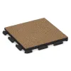 Rubberen straattegels Classic von WARCO im Farbdesign Rattan Lounge mit den Abmessungen 500 x 500 x 40 mm. Produktfoto von Artikel 1310 in der Aufsicht von schräg vorne.