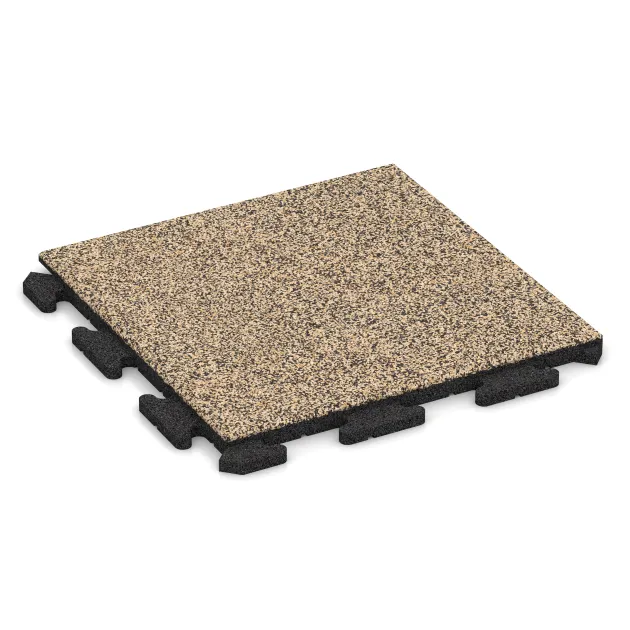 Hondenkennelplaat von WARCO im Farbdesign Travertin mit den Abmessungen 500 x 500 x 30 mm. Produktfoto von Artikel 1186 in der Aufsicht von schräg vorne.