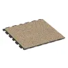 Fitnessvloer Rubber Tegels Classic von WARCO im Farbdesign Travertin mit den Abmessungen 1000 x 1000 x 30 mm. Produktfoto von Artikel 1606 in der Aufsicht von schräg vorne.