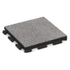 Fitnessvloer Rubber Tegels Classic von WARCO im Farbdesign Grijs Melange mit den Abmessungen 500 x 500 x 50 mm. Produktfoto von Artikel 4630 in der Aufsicht von schräg vorne.