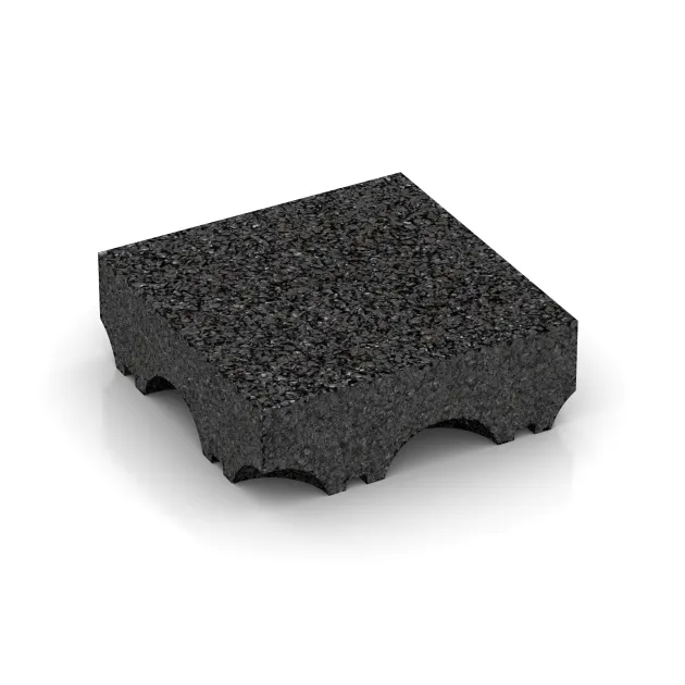 Materiaalmonsters von WARCO im Farbdesign Anthraciet mit den Abmessungen ca. 100 x 100 x 40 mm. Produktfoto von Artikel 1147 in der Aufsicht von schräg vorne.