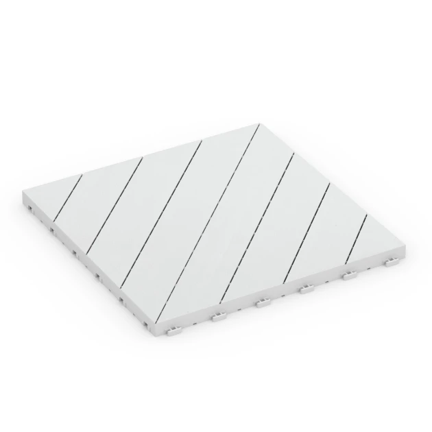 Visgraat – Vlondertegel von WARCO im Farbdesign Krijt mit den Abmessungen 38,5 x 38,5 x 2 cm. Produktfoto von Artikel 6328 in der Aufsicht von schräg vorne.