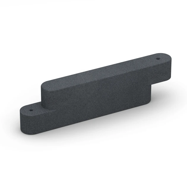 Rubberen opsluitband von WARCO im Farbdesign Leisteengrijs mit den Abmessungen 100 x 15 x 30 cm. Produktfoto von Artikel 6642 in der Aufsicht von schräg vorne.