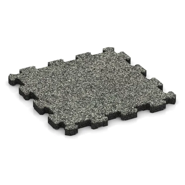 Fitnessmat Premium 2 cm von WARCO im Farbdesign Grijs Graniet mit den Abmessungen 306 x 306 x 20 mm. Produktfoto von Artikel 3721 in der Aufsicht von schräg vorne.