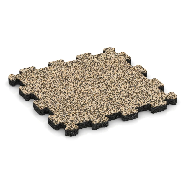 Beursvloer-Kliktegel von WARCO im Farbdesign Travertin mit den Abmessungen 306 x 306 x 20 mm. Produktfoto von Artikel 5740 in der Aufsicht von schräg vorne.