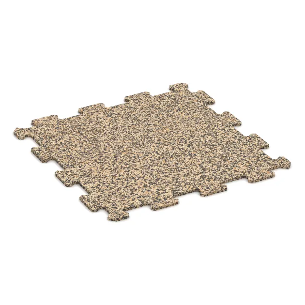 Traptegel von WARCO im Farbdesign Travertin mit den Abmessungen 485 x 485 x 8 mm. Produktfoto von Artikel 0876 in der Aufsicht von schräg vorne.