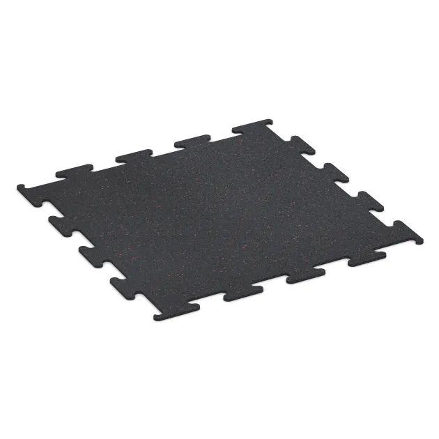 Fitness Performance Elite Trainingsvloer von WARCO im Farbdesign Licht Rood Gespikkeld mit den Abmessungen 1000 x 1000 x 10 mm. Produktfoto von Artikel 3753 in der Aufsicht von schräg vorne.