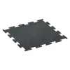 Fitness Performance Elite Trainingsvloer von WARCO im Farbdesign Licht blauw gespikkeld mit den Abmessungen 1000 x 1000 x 10 mm. Produktfoto von Artikel 3754 in der Aufsicht von schräg vorne.