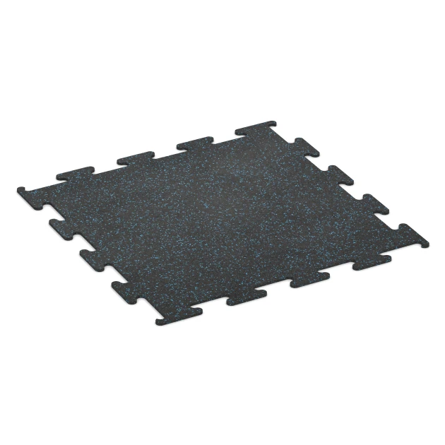 Fitness Performance Elite Trainingsvloer von WARCO im Farbdesign Licht blauw gespikkeld mit den Abmessungen 100 x 100 x 1 cm | 1,00 m². Produktfoto von Artikel 3754 in der Aufsicht von schräg vorne.