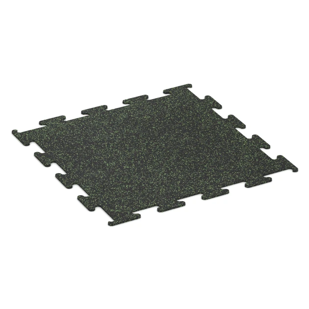 Fitness Performance Elite Trainingsvloer von WARCO im Farbdesign Licht Groen Gespikkeld mit den Abmessungen 100 x 100 x 1 cm | 1,00 m². Produktfoto von Artikel 3755 in der Aufsicht von schräg vorne.