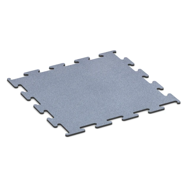 Fitness Performance Elite Trainingsvloer von WARCO im Farbdesign Nevelgrijs mit den Abmessungen 100 x 100 x 1,5 cm | 1,00 m². Produktfoto von Artikel 6148 in der Aufsicht von schräg vorne.