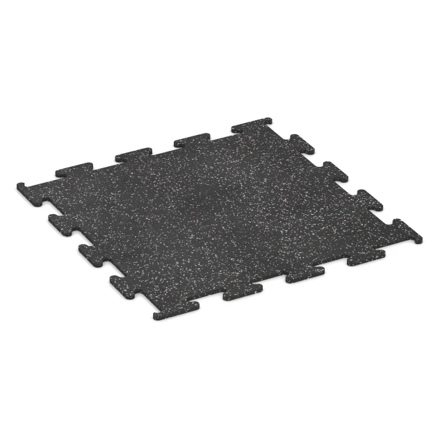 Fitness Performance Elite sportvloer von WARCO im Farbdesign Licht grijs gespikkeld mit den Abmessungen 100 x 100 x 1,5 cm | 1,00 m². Produktfoto von Artikel 3777 in der Aufsicht von schräg vorne.