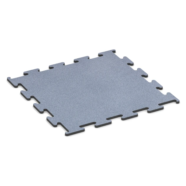 Fitness Performance Elite sportvloer von WARCO im Farbdesign Nevelgrijs mit den Abmessungen 100 x 100 x 2 cm | 1,00 m². Produktfoto von Artikel 6150 in der Aufsicht von schräg vorne.