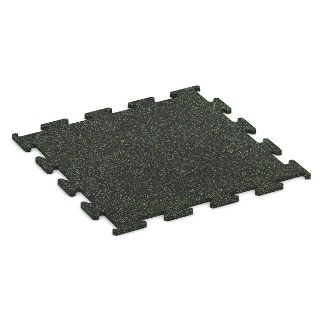 Fitness Performance Elite sportvloer von WARCO im Farbdesign Licht groen gespikkeld mit den Abmessungen 100 x 100 x 2 cm | 1,00 m². Produktfoto von Artikel 6979 in der Aufsicht von schräg vorne.